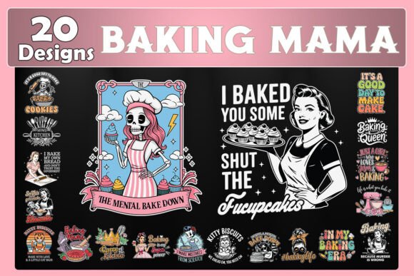 Baking Mama SVG Bundle for Crafts and Graphics