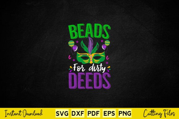 Beads For Dirty Deeds Mardi Gras Graphics