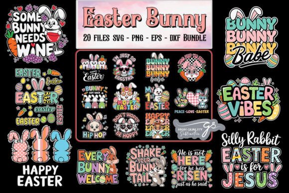 Easter Bunny SVG Bundle for Crafts and Graphics
