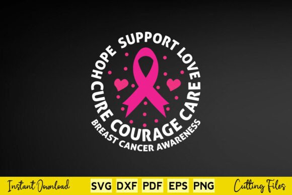Free Breast Cancer Support Pink Ribbon Graphics for Crafts