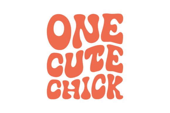 One Cute Chick Retro SVG Design