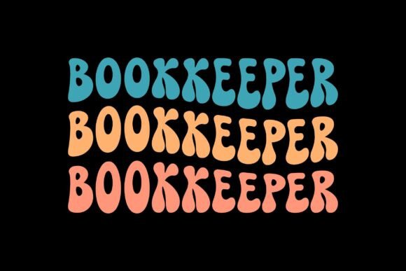 Retro Bookkeeper Graphic for Crafts