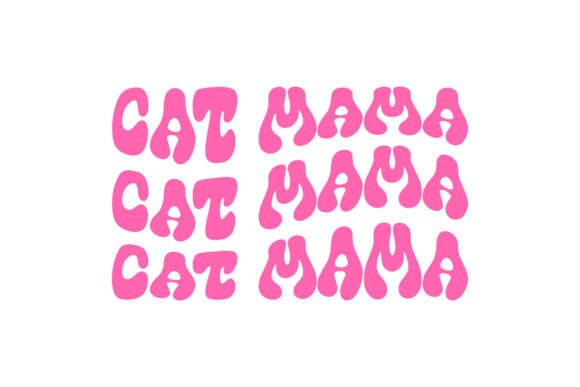 Retro Cat Mama SVG PNG T-shirt Design Graphics