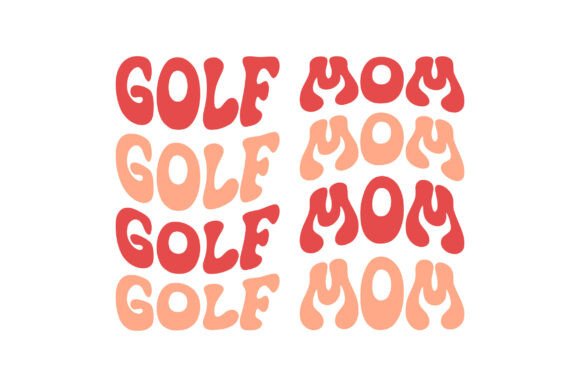 Retro Golf Mom Graphic for Crafts