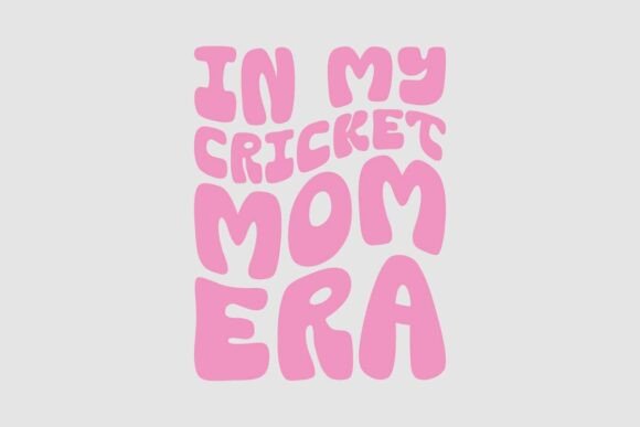 Retro in My Cricket Mom Era Graphics