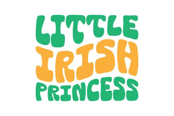 Retro Little Irish Princess Graphics for Crafts